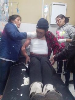 Herido en centro de salud de Challhuahuacho